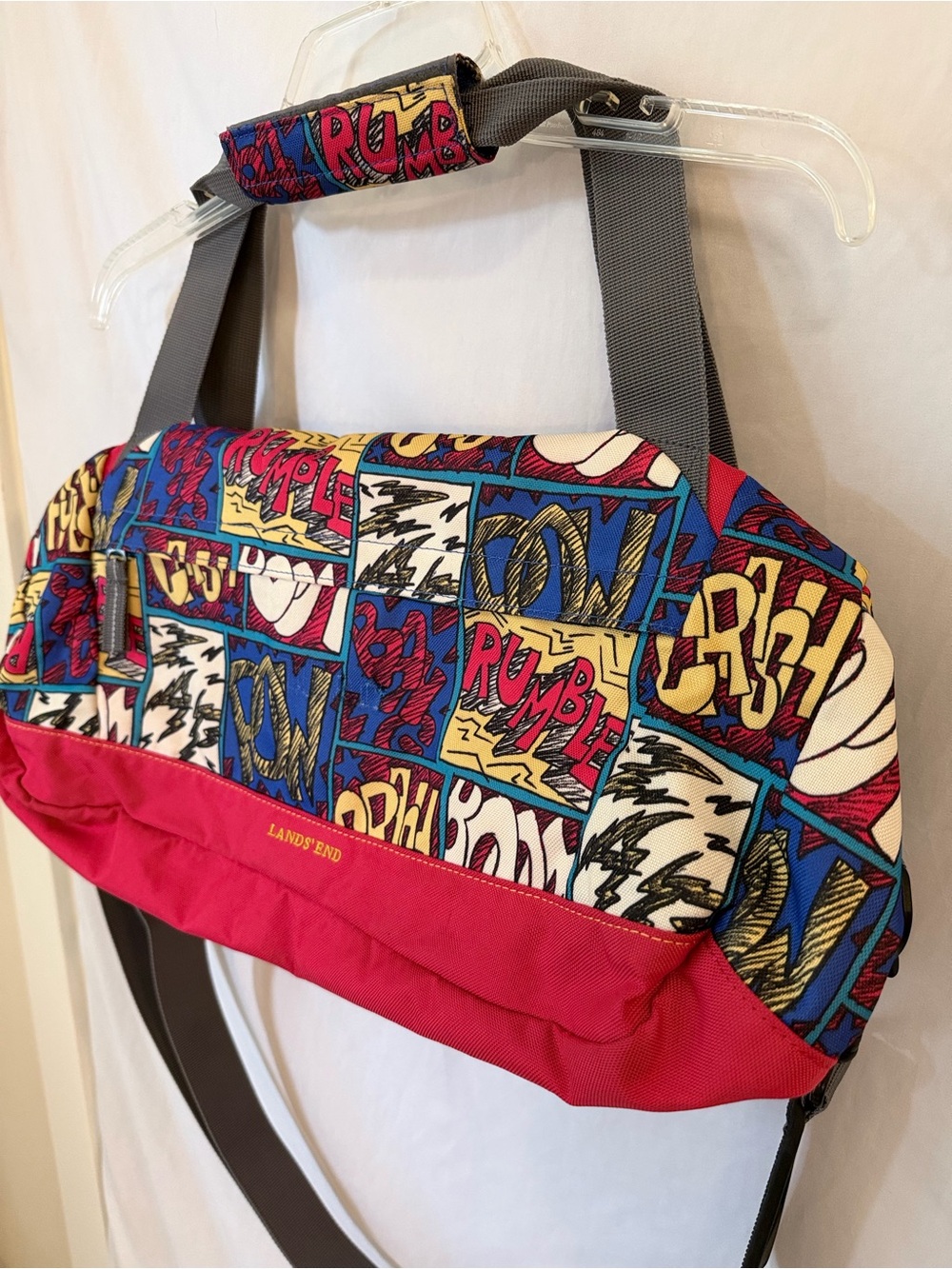 Comic Book Duffel Bag Boys Gym Sports Weekender Lands’ End